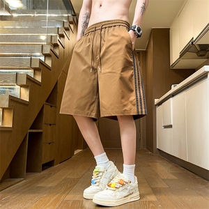 2025夏季新款男士户外运动休闲中裤薄款透气宽松五分裤多袋裤 p38图片