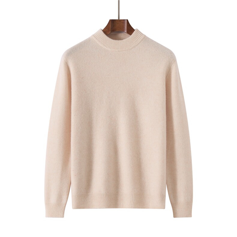 2025年秋季新款百搭纯色半高领羊毛衫，男装羊毛衫，顺友羊绒童装