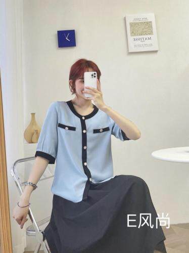 开扣小香风小衫，女装，E·风尚
