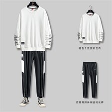 秋季新款潮牌ins时尚搭配青少年男士休闲卫衣套装SW208+K0099-P50，男装套装，电商A128