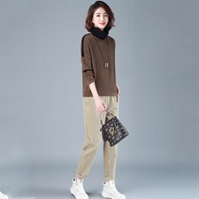 2021年春季新款潮休闲套装女时尚气质减龄两件套装裤子洋气时髦，女装套装/套裙，简韵佳