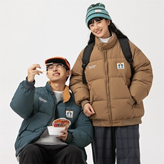 2026冬季新款男日系潮牌纯色刺绣宽松休闲棉服加厚外套MY376-F146，男装棉衣，电商A101（原外27）