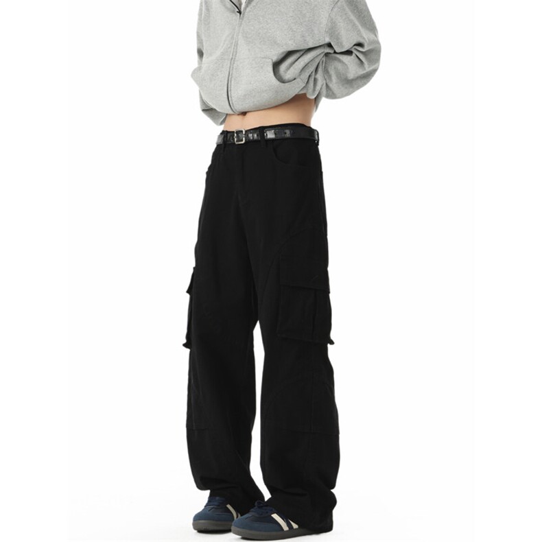 B221美式ins暗黑高品质多口袋休闲工装裤子LK24371-P70控98，男装休闲裤，电商B221