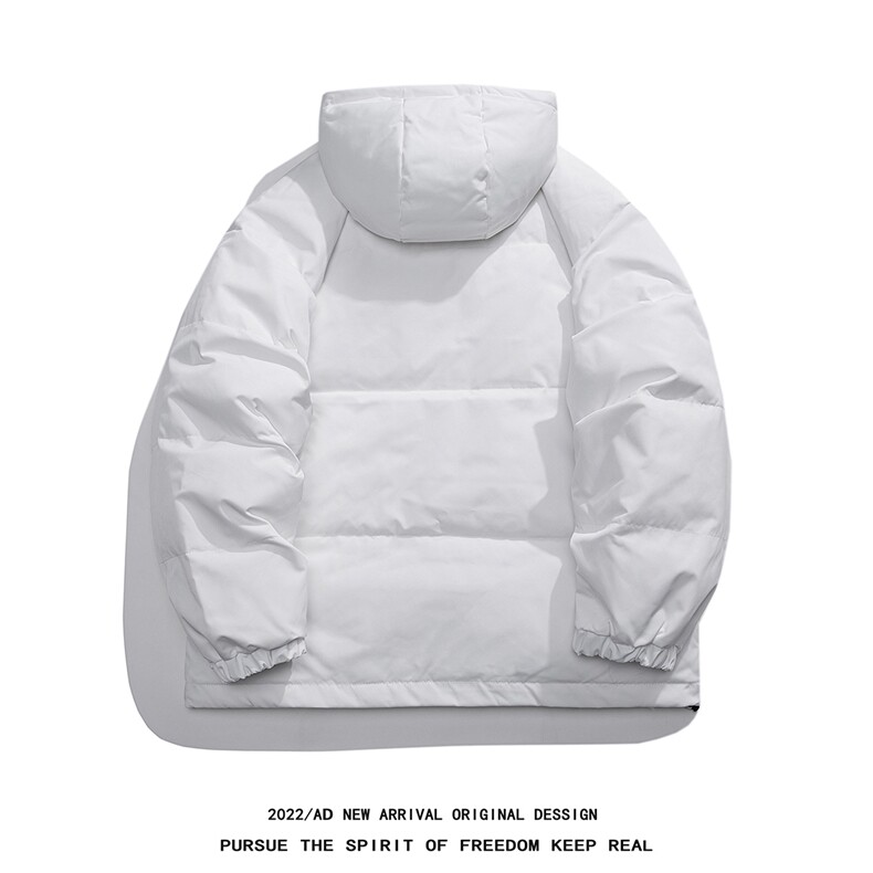 白鸭绒白底22冬季潮流字母印花厚款保暖连帽羽绒服YR1306P195K258,男装羽绒服,电商A247-1