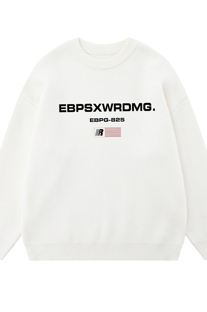 白底23新款冬季时尚百搭宽松加绒加厚毛衣TPM6850特批P40控68,男装针织衫/毛衣,电商A268-1