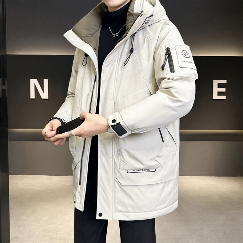 8879P240冬季羽绒服新品男士冲风衣连帽长款,男装风衣,星座414（原B263）
