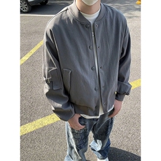 模特-美式复古小众宽松机车夹克外套男9015-P68，男装夹克，电商B380（原B361）