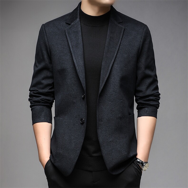 时尚潮流宽松无痕上衣西服中年男士新款商务休闲男装百搭免烫外套,男装西服,电商B212（原钱塘6029）