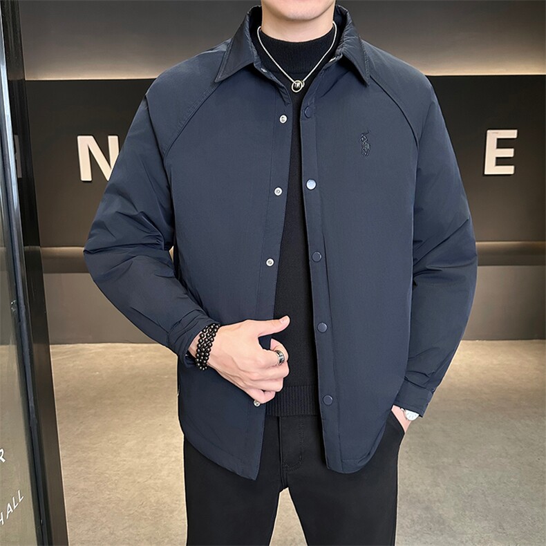 新款男士小翻领插肩袖羽绒服夹克加厚防寒309B-3-81063-P185,男装夹克,星座1409-3