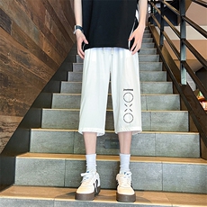 冰丝七分裤男大码速干短裤男五分裤港风风格QK72398-P25，男装牛仔裤，电商A040