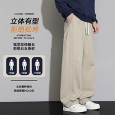 简约百搭休闲裤男款2026春季新款宽松垂感阔腿裤Z9991-P48，男装休闲裤，星座610（原A335）