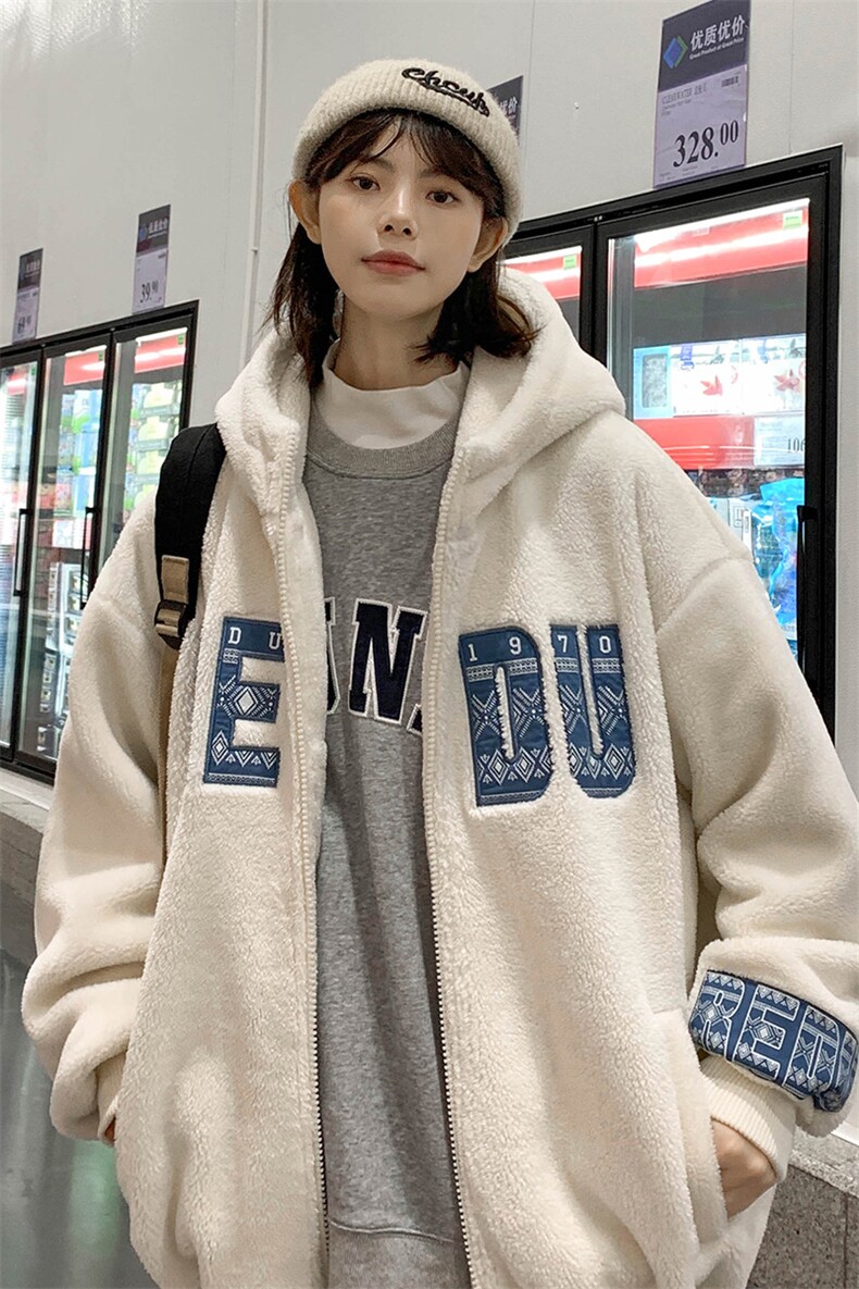 2024冬上新中性加绒加厚棉衣羊羔绒连帽外套男女988-P110控价158,男装棉衣,电商A441-1