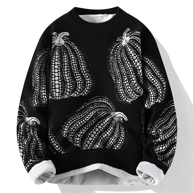 【抖音得物】2025秋季时尚毛衣针织衫男士圆领宽松长袖，男装针织衫/毛衣，电商A113