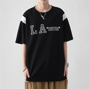 新款夏季设计潮流男装时尚百搭圆领男士字母印花T恤ZDY3408-P48图片