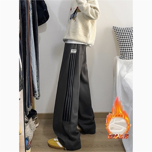 加绒加厚美式条纹运动卫裤 A496特P49控88图片