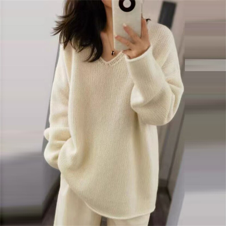 2025年秋季长袖套头时尚百搭通勤简约休闲，女装羊毛衫，锦弘羊绒