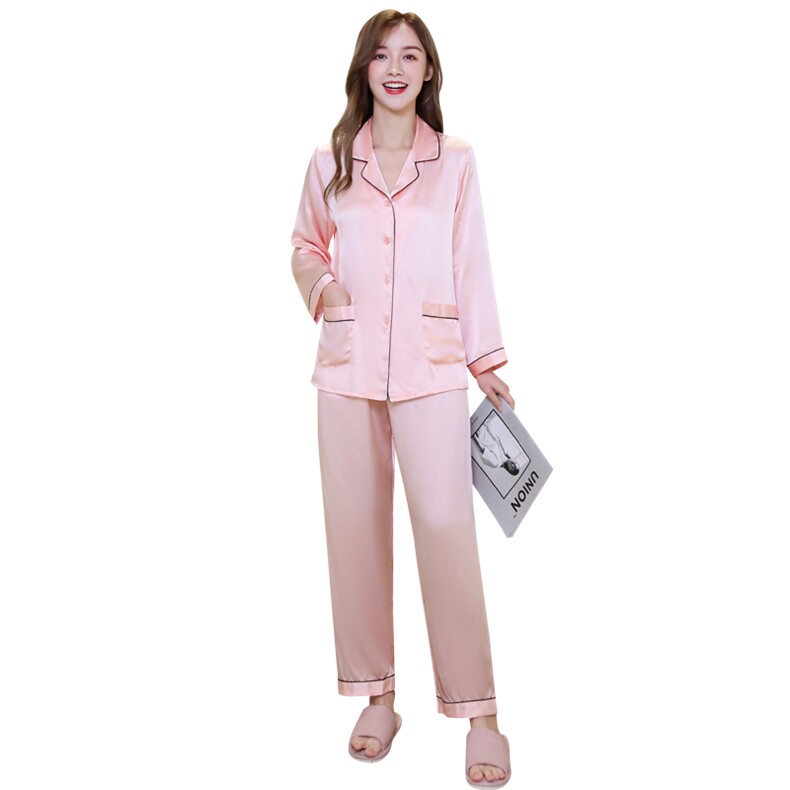 2021家居服真丝桑蚕丝时尚气质百搭纯色简约,女装套装/套裙,媚琳依坊