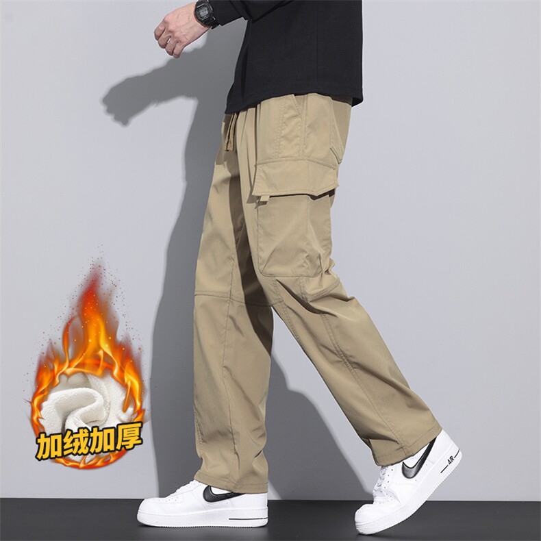 秋冬直筒工装裤男阔腿休闲伞兵裤美式冲锋加绒Z9810-P50/加绒P55,男装工装外套,星座509