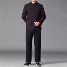 BAMJ-7805Y钱塘2020-2中年男士时尚简约春秋季厚款套装P295，男装休闲套装，钱塘207-2