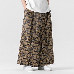 24夏季 大码风直筒阔腿裤新中式汉服休闲裤潮冰丝薄 K253/P65图片