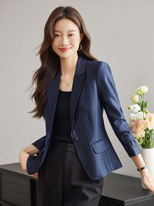 现货2025秋装新款收腰显瘦气质短款西装小外套女图片