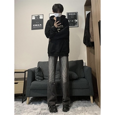 B221美式ins高街暗黑小众铆钉伐木裤牛仔裤LK23145-P65控88，男装牛仔裤，电商B221