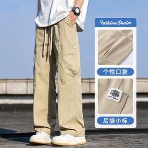 美式工装休闲裤男直筒宽松2026新款潮牌潮流阔腿冲锋裤Z9857-P50图片