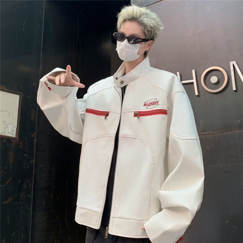 【有货】DJK6710-P68美式高街PU皮衣机车服男春秋新款潮牌夹克潮,男装夹克,星座603-2