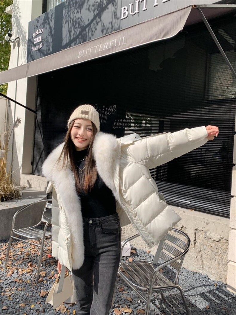 大毛领羽绒服，女装羽绒服，泰靡(1F)