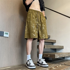 DSA018-DK588特P25/夏季新中式港风大码休闲宽松短裤男M-6XL，男装牛仔裤，电商A018