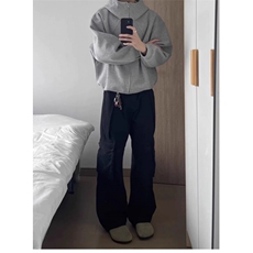 美式cleanfit重磅开衫卫衣男秋季加绒高街潮牌百搭连帽外套，女装短外套，四季星座505