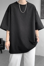 8XL-M特大码满天星短袖T恤男亮片oversize港风半截袖DX316P16，男装T恤，电商D206-1