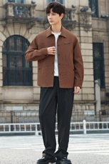 高级感翻领夹克男士2025春秋季新款休闲宽松韩版上衣外套222-p170，男装夹克，电商A355（原A415）