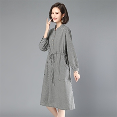 小格子显瘦连衣裙韩版时尚气质优雅百搭，女装连衣裙，独衣靓