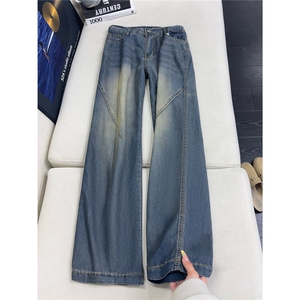 B221 美式ins高街宽松直筒莱赛尔冰丝牛仔裤 LK25488-特P45控88图片