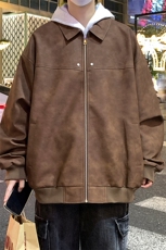 翻领夹克男2024秋新款潮复古宽松休闲外套A436-2377-P90，男装夹克，电商A436