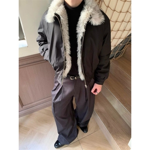 羊羔绒毛棉袄男士冬季2025新款加厚加绒连帽棉衣冬装情侣棉服外套图片