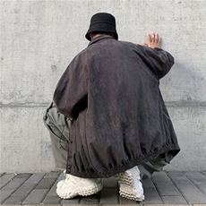 美式高街ins麂皮绒夹克男女秋冬情侣款纽扣棒球服FA16P60，男装夹克，星座1116-2