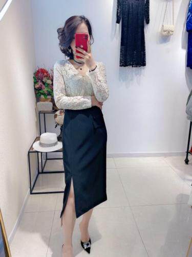 春款蕾丝拼接连衣裙，女装连衣裙，珀莎