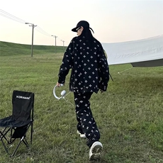 秋季美式复古满印牛仔外套女ins潮欧美街头高级感超好看夹克潮牌，男装夹克，星座1210-1
