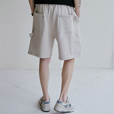 重磅短裤男夏季休闲五分裤韩版宽松运动纯棉针织5分裤子24D10-P80，男装牛仔裤，电商A355（原A415）