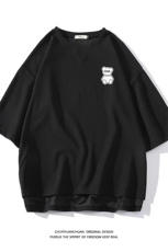春夏季七分袖t恤男大码五分袖男短袖中袖白底Q11292-P30，男装T恤，电商A040A