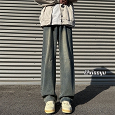 XZ616秋季新款重磅复古设计感牛仔裤休闲长裤TY960P55控68，男装牛仔裤，星座512A（原616）