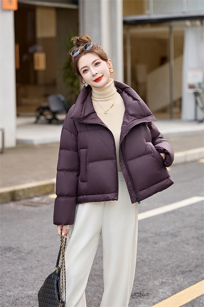 2025新款90白鸭绒面包羽绒服,女装羽绒服,奕可儿