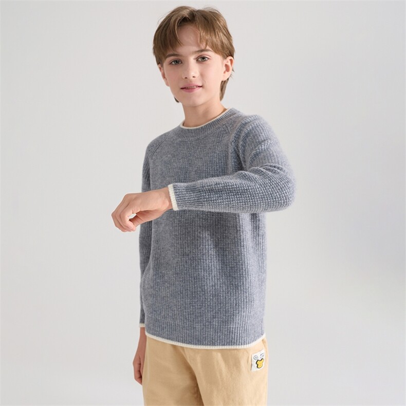 时尚百搭通勤儿童加厚菠萝针羊毛衫，童装儿童羊毛衫，牧皓研