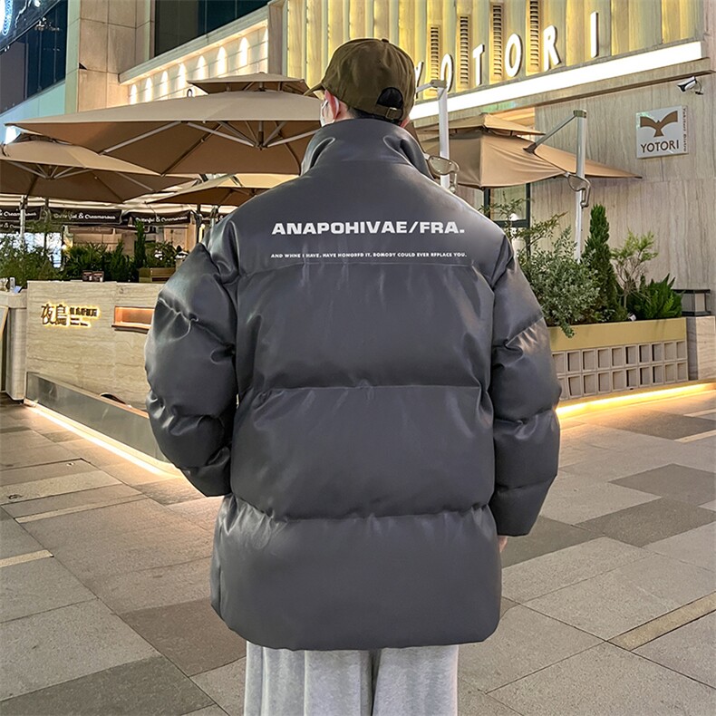 新款立领pu皮印花棉衣男秋冬季加厚面包服外套保暖棉服MY609-P115,男装棉衣,星座505-3