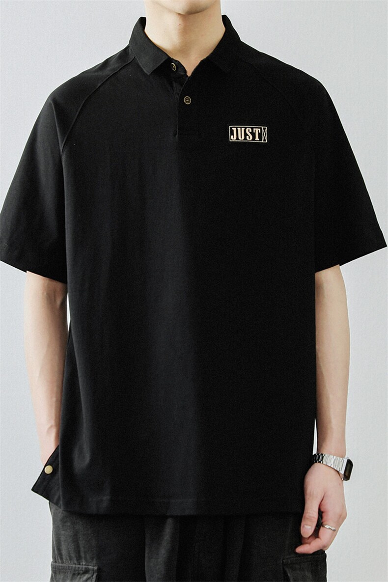 纯棉短袖t恤男士polo衫夏季薄款潮牌纯色休闲上衣服T恤高级感,男装T恤,星座914