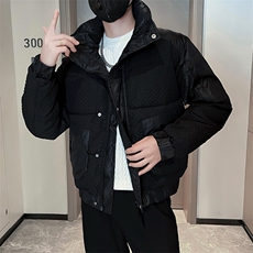 秋冬新款潮流男士棉衣防寒上衣外套休闲拼接轻奢棉衣，男装棉衣，星座1013
