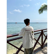 2025夏季新款男女潮流潮牌短袖t恤设计感小众高级美式重磅体恤杉，男装T恤，四季星座505