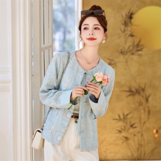 新中式国风盘扣刺绣外套女2025春季新款设计感小众显瘦上衣小个子，女装短外套，沁沁公主